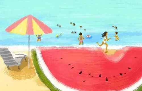 夏日阳光下的甜美回忆:沙滩、冰淇淋和欢笑 夏日阳光下的甜美回忆:沙滩、冰淇淋和欢笑